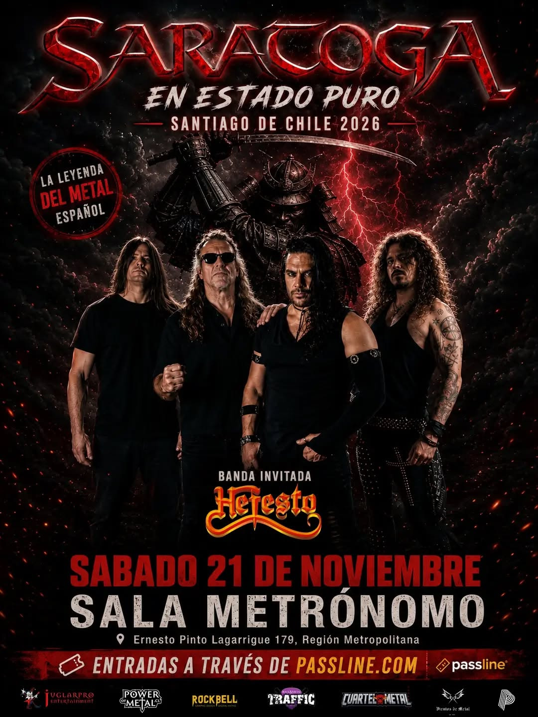 Con fechas en Santiago y Concepción: Saratoga regresa a Chile